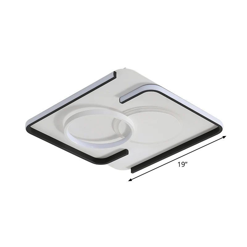 Zwarte ronde/vierkante/rechthoekige plafondinbouw moderne metalen LED-inbouwverlichting warm/wit helder