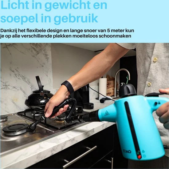 Kymo Handstoomreiniger Plus - Reinigingsmachine - Stoomapparaat Vloer-Bank-Badkamer-Keuken - Handstomer - Stoomreiniger ba...