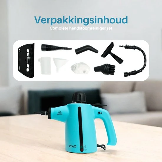 Kymo Handstoomreiniger Plus - Reinigingsmachine - Stoomapparaat Vloer-Bank-Badkamer-Keuken - Handstomer - Stoomreiniger ba...