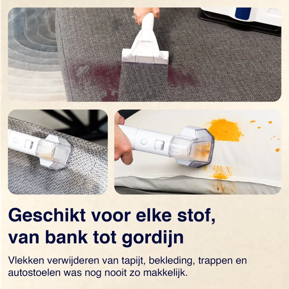 Samako Professionele Tapijtreiniger - Draagbare Vlekkenreiniger - Bankreiniger - Meubelreiniger - Zetelreiniger - Haarverw...
