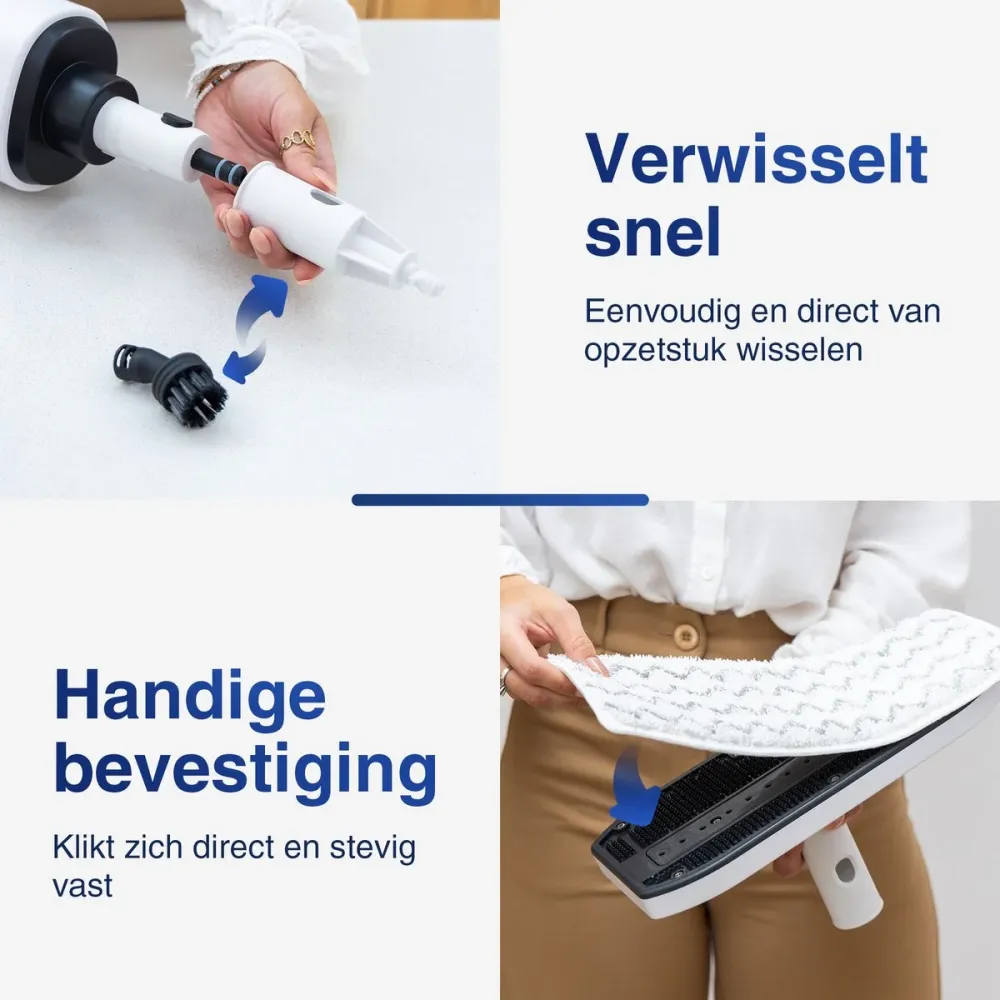 Samako Royal Elite Stoomreiniger - Handstomer - Vlekkenreiniger - Diepte reiniging voor vloer, bank, badkamer en tapijt -...