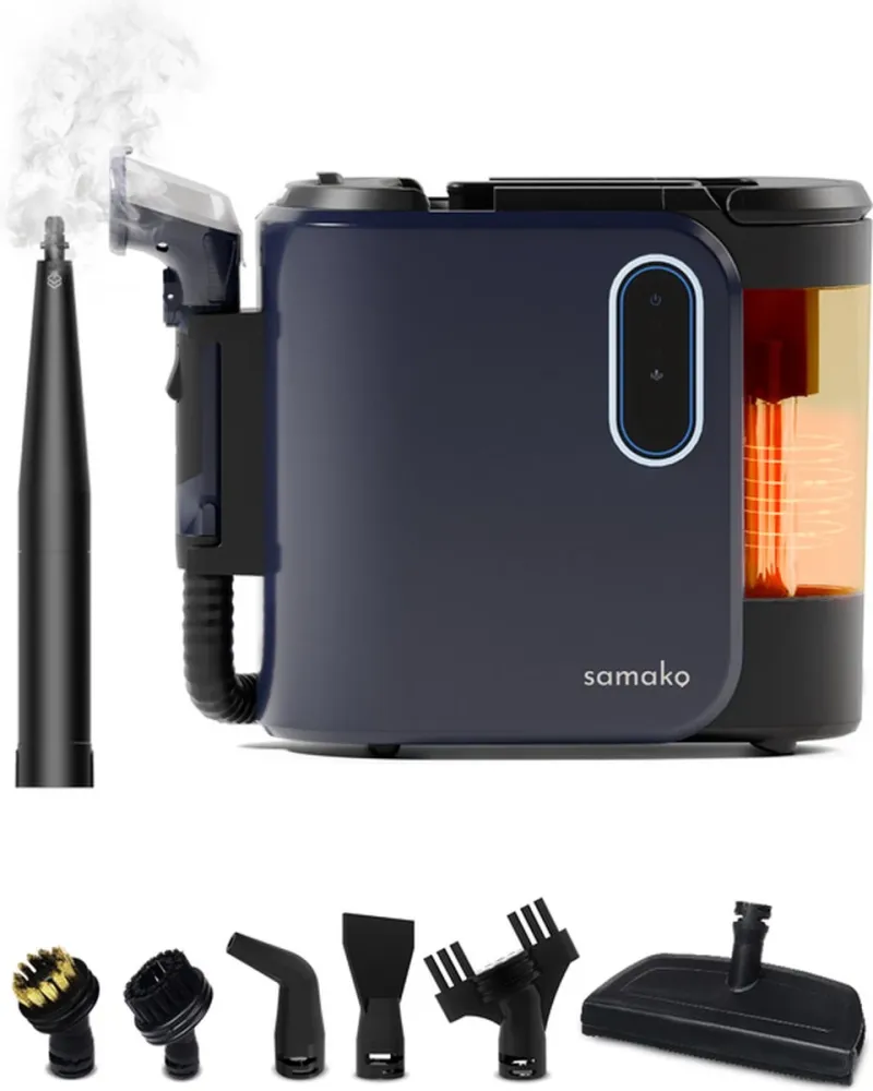 Tapijtreiniger PowerClean Pro 2000W - Stoomreiniger en vlekkenreiniger - 8 Opzetstukken - 100° Stoom - Bankreiniger - Meub...