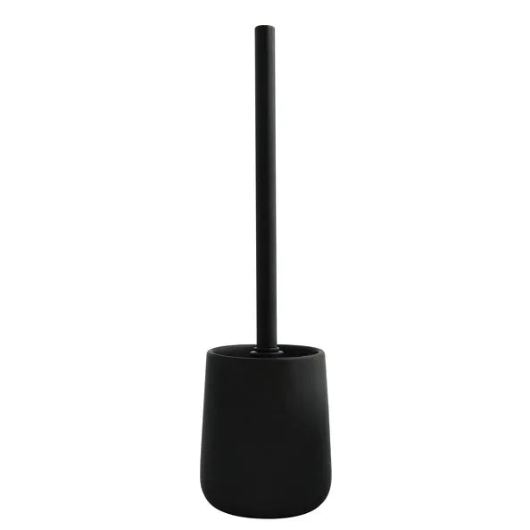 Doffe black ceramic toilet brush holder NOIRE collection