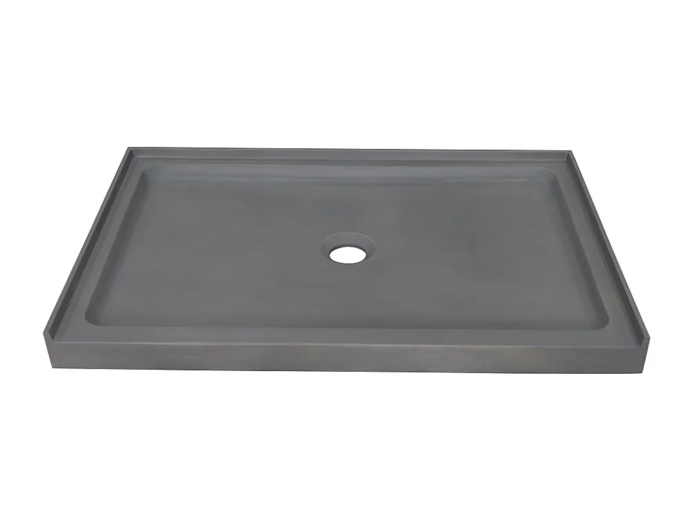 Douchebak van beton - L121,5 x B81,5 x H9,5 cm, RIAZOS