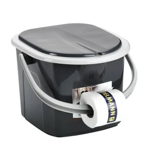 Draagbare BranQ toiletpot 15,5 liter emmer Schemerig grijs