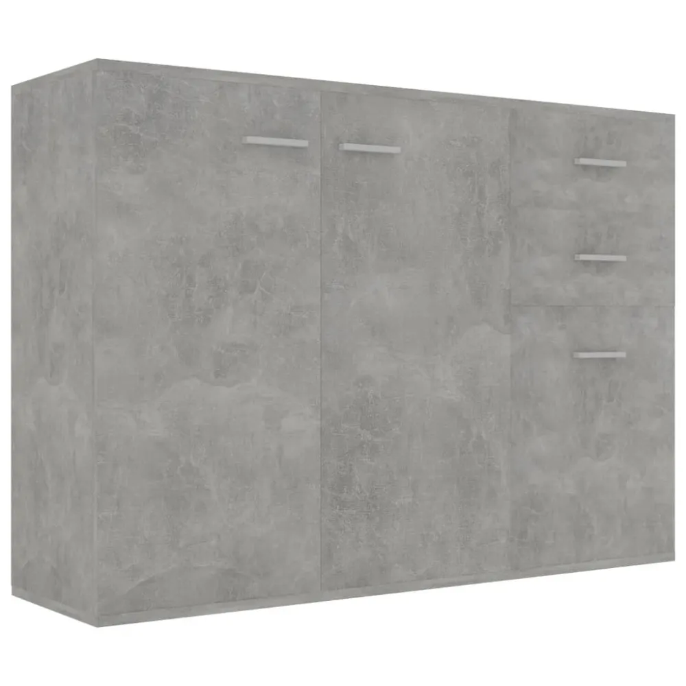 Dressoir 105x30x75 cm bewerkt hout betongrijs