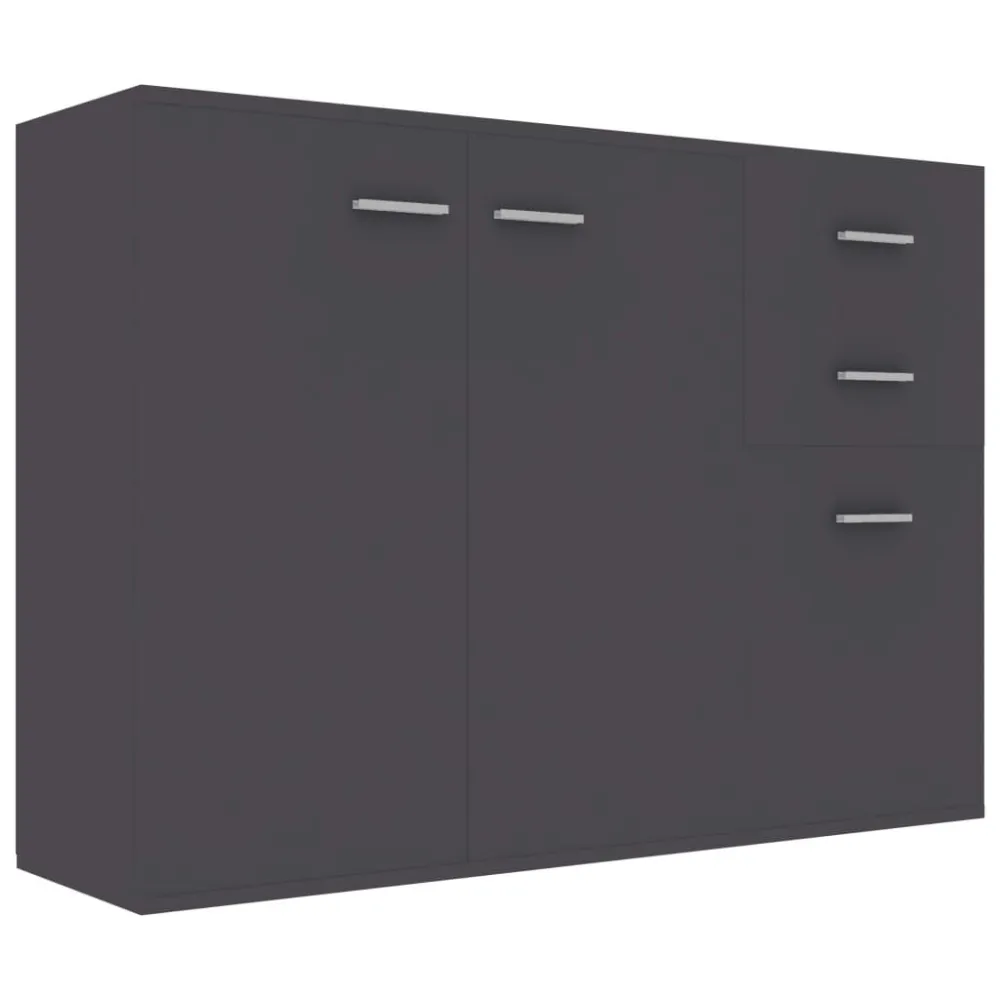 Dressoir 105x30x75 cm bewerkt hout grijs