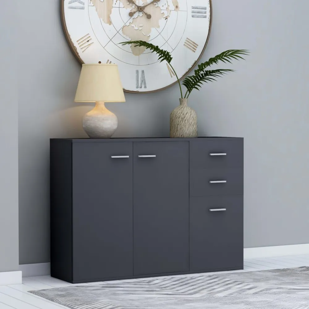Dressoir 105x30x75 cm bewerkt hout grijs