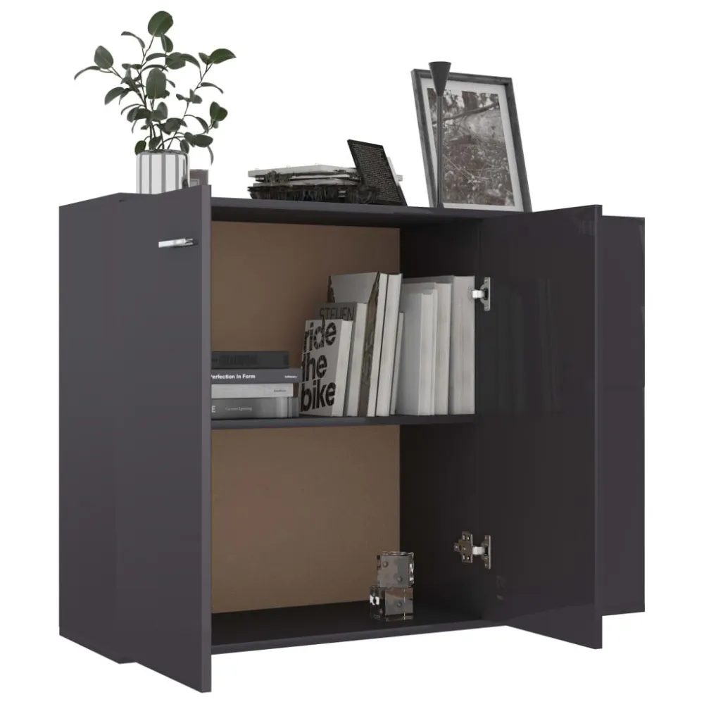 Dressoir 105x30x75 cm bewerkt hout grijs