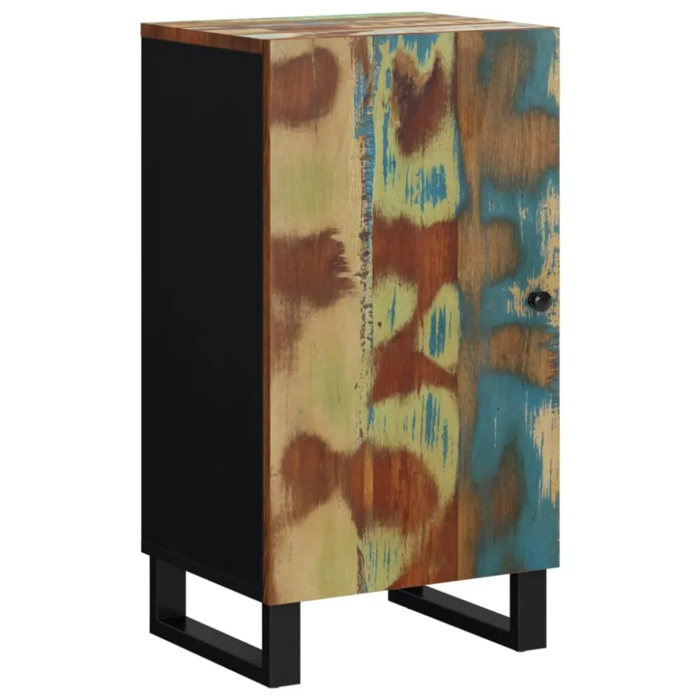 Dressoir met deur 40x31x75 cm massief gerecycled hout