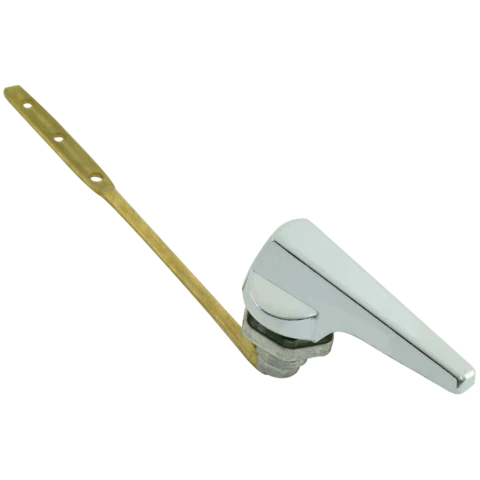 Eastman 5-1/2 . Messing Arm Toilet Tank Lever Chrome Handle - Metal Nut