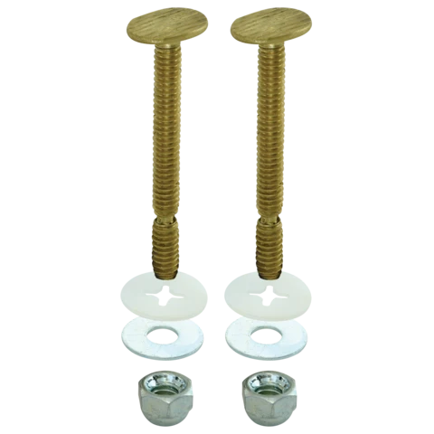 EZ-FLO 1/4 . x 2-1/4 . Brass Closet Bolt Set