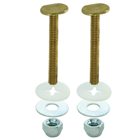 EZ-FLO Toilet Closet Bolts Brass 1/4 . x 2-1/4 .