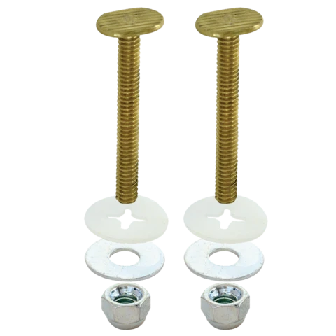 EZ-FLO Toilet Closet Bolts Brass 1/4 . x 3-1/2 .