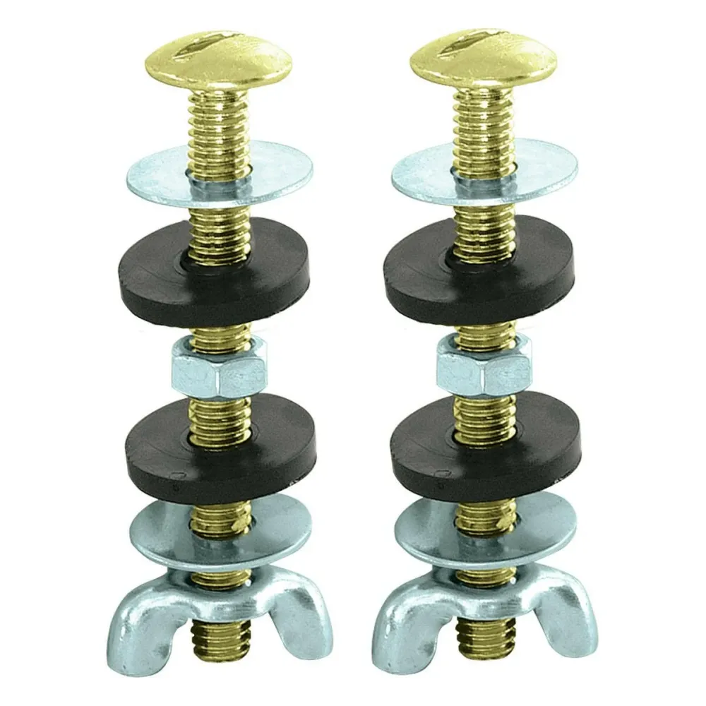 EZ-FLO Toilet Tank Bolts Round-Head Messing 5/16 . x 3 .