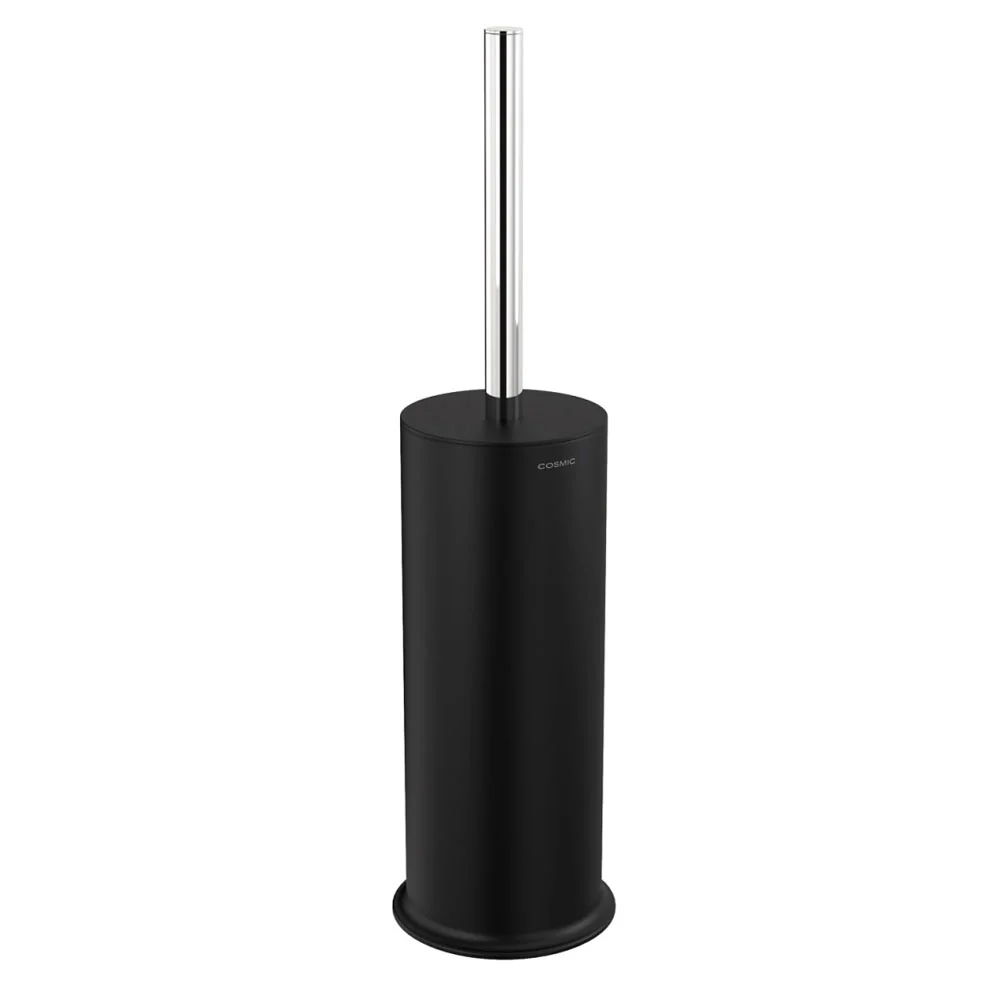 Floor toilet brush holder staal from 'Geyser' collection Cosmic - Satin black