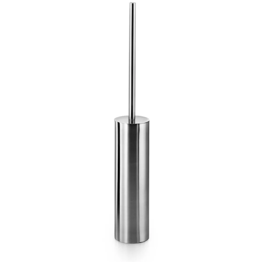Floor and wall toilet brush holder satijn stainless steel cylindrical shape Lineabeta Skoati collection