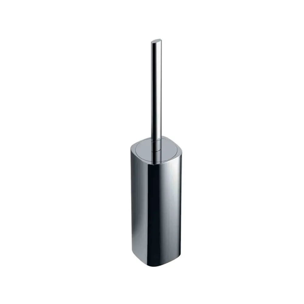 Freestanding toilet brush holder chrome-plated messing Trenta collection Colombo Design