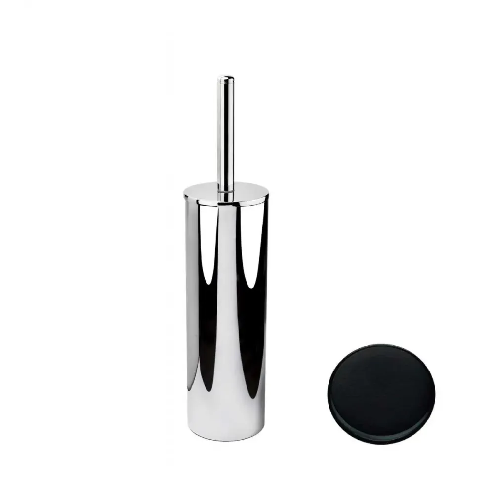 Matte Ebbenhout Standing Toilet Brush Holder Colombo Design Basic Collection Plug Fixing and Optional Adhesive Kit