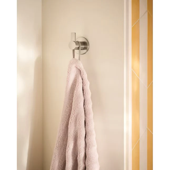 Moen 3-Piece Avri Matglans Nickel Decorative Bathroom Hardware Set Towel Bar,Toilet Paper Holder and Towel Ring