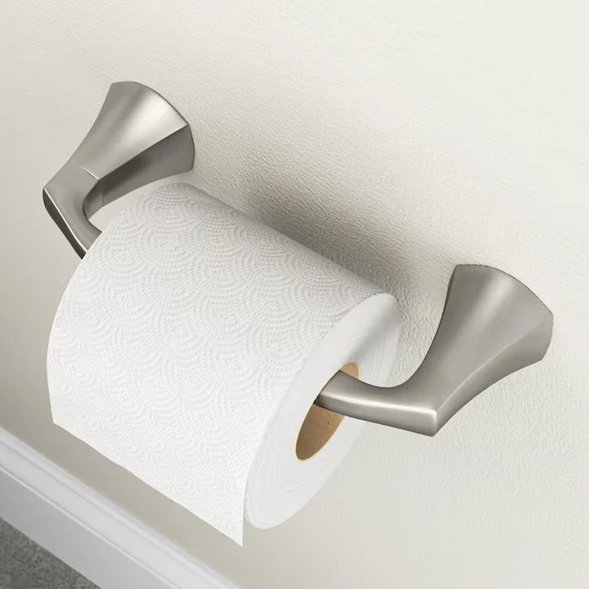 Moen 3-Piece Lindor Geborsteld Nickel Decorative Bathroom Hardware Set Towel Bar,Toilet Paper Holder and Towel Ring