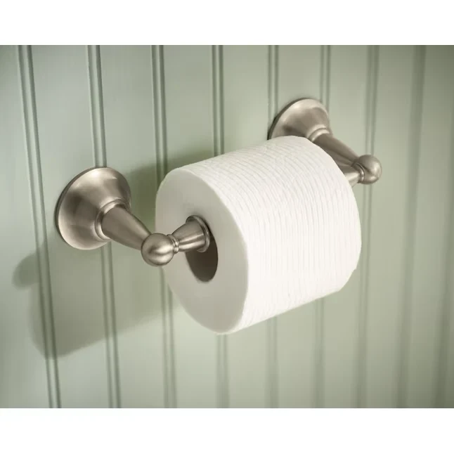 Moen 3-Piece Sage Satijnachtig Nickel Decorative Bathroom Hardware Set Towel Bar,Toilet Paper Holder and Towel Ring