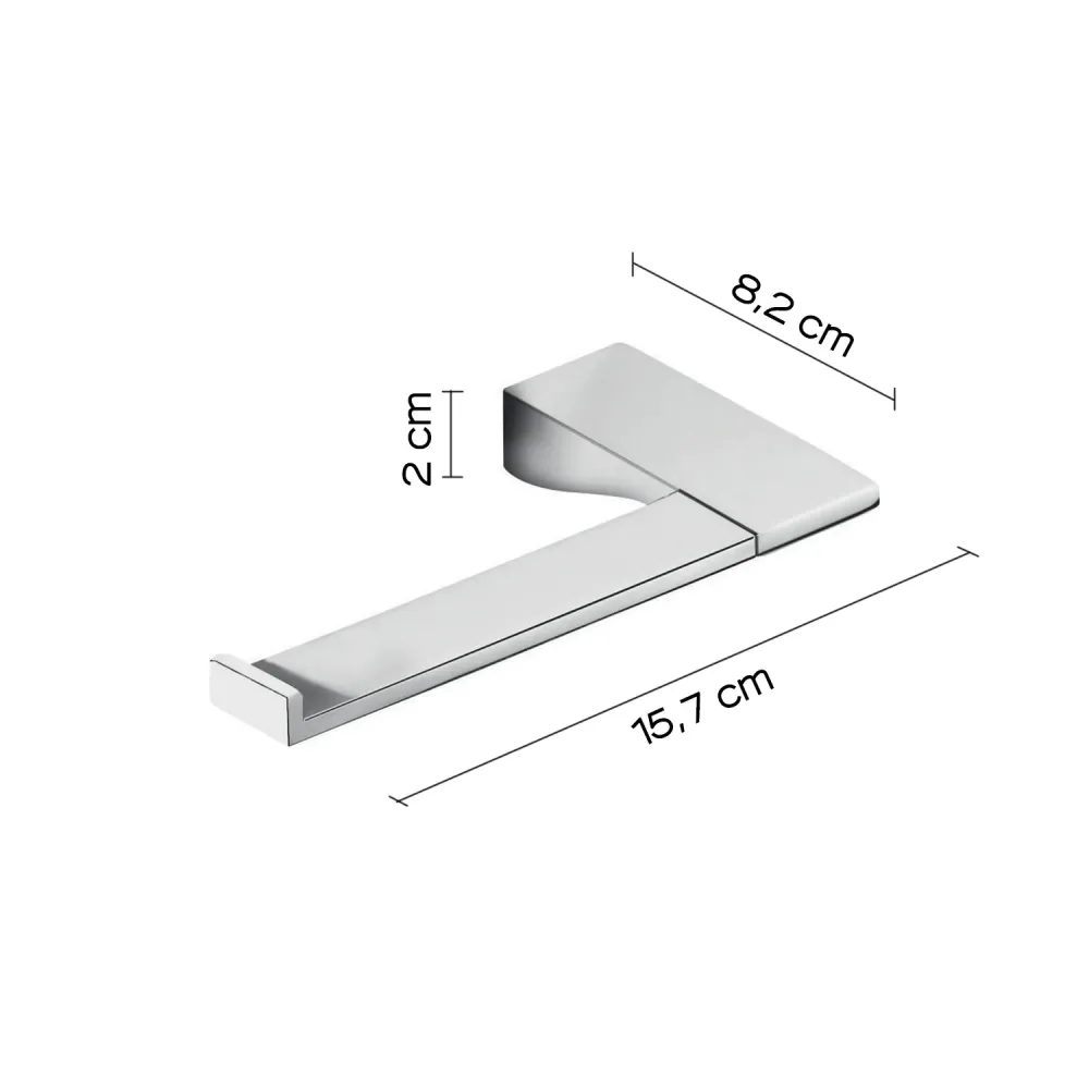 Practical Gedy Glamour toilet paper holder chrome-plated messing 15.7x8.2x2 cm
