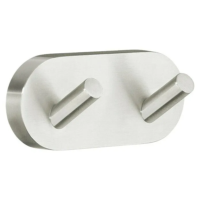 Smedbo Handdoekhaken - Geborsteld nikkel, l x b x h: 41 x 45 x 153 mm