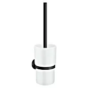 Smedbo Home Toiletborstel met houder Porselein - Messing, Zwart, wit
