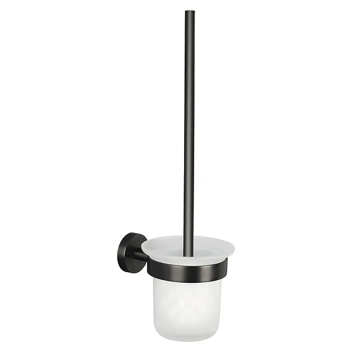 Tesa Moon Toiletborstel met houder MOON - Grafiet, Glas, Mat