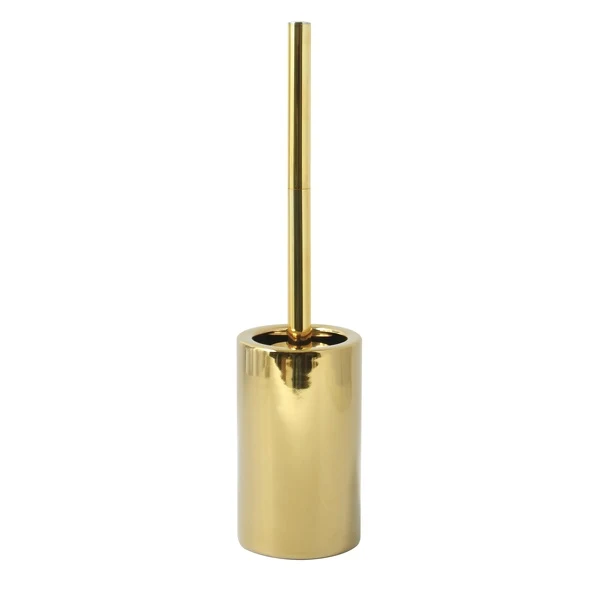Toilet brush ceramic holder model Tube - Glanzend Gold