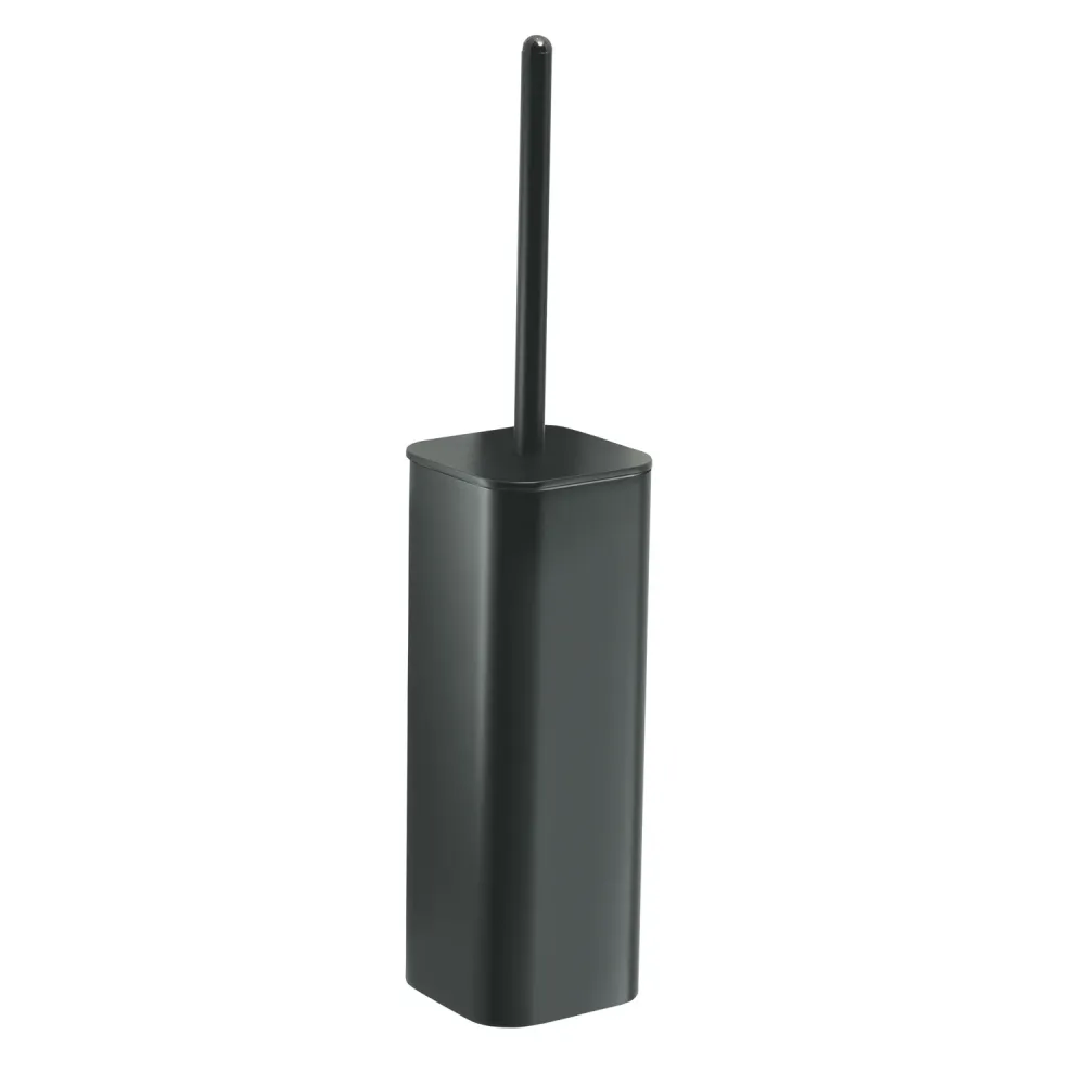 Toilet brush holder Brass, AISI 304 Stainless Steel and Cromall Outline Gedy - Doffe Black