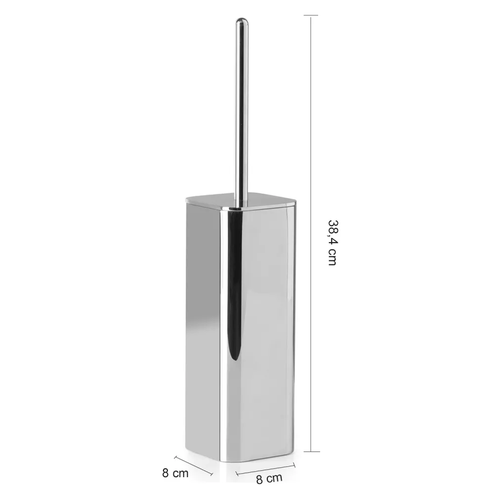 Toilet brush holder Brass, AISI 304 Stainless Staalsoort and Cromall Outline Gedy - Chrome
