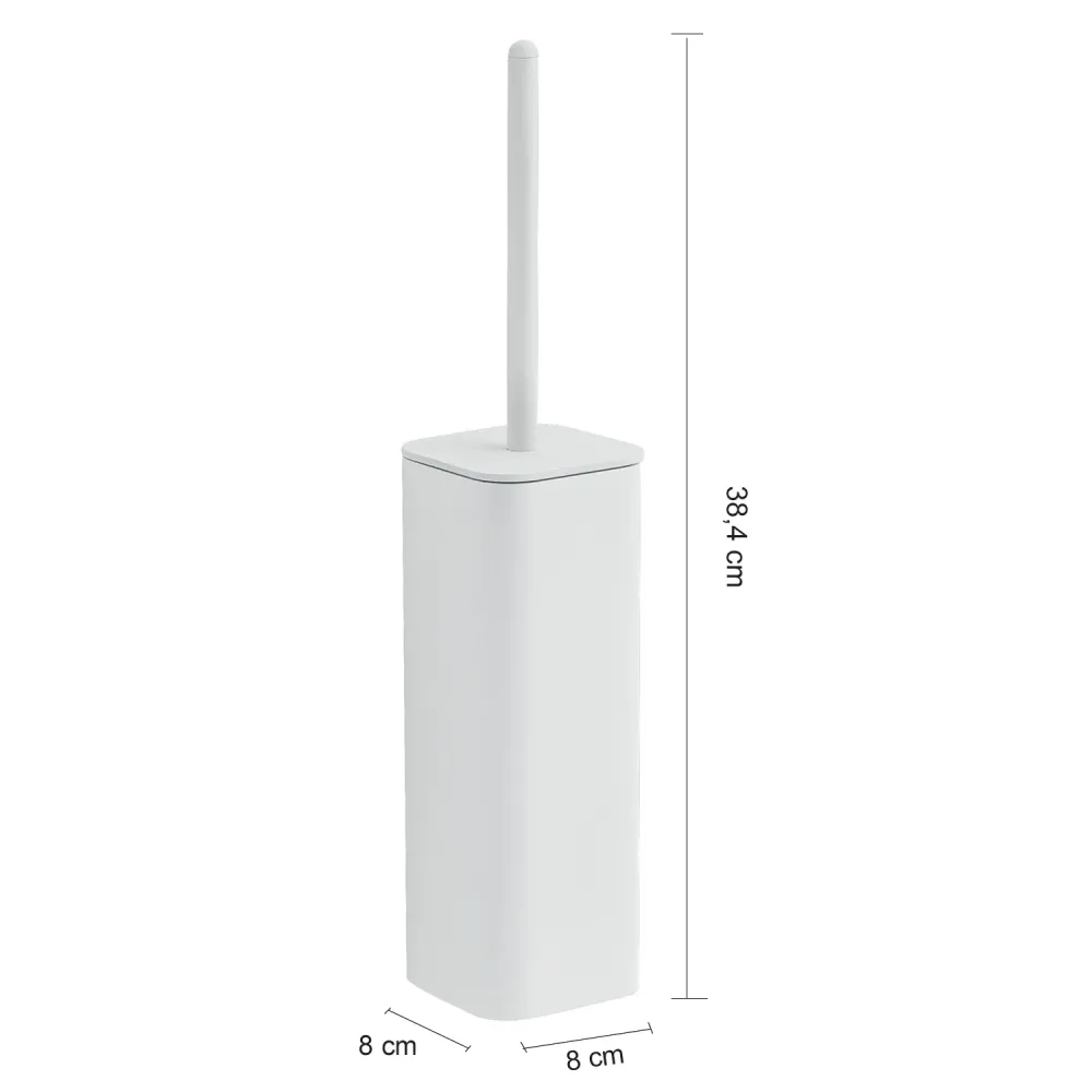 Toilet brush holder Brass, AISI 304 Stainless Steel and Cromall Outline Gedy - Matte Parelmoer
