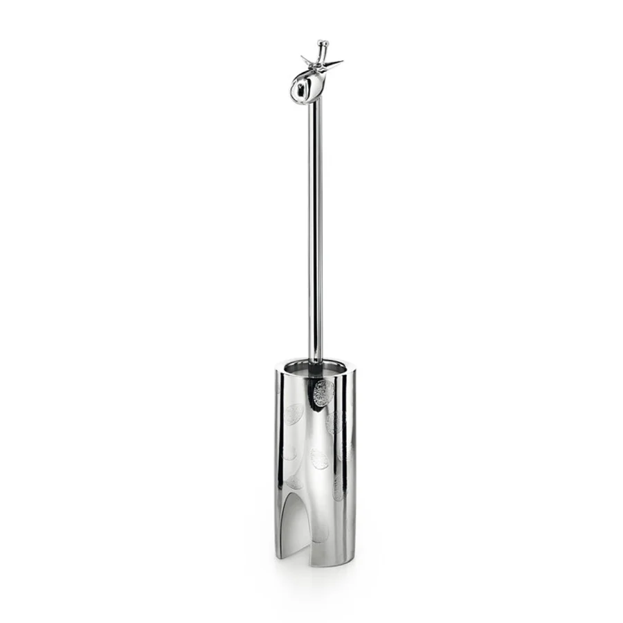 Toilet brush holder 'LONGA' brush hoogglans stainless steel Lineabeta Balenghi shape giraffe