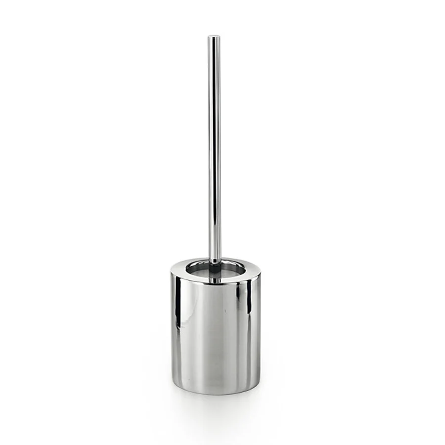 Toilet brush holder round floor brush glanzend stainless steel Lineabeta Balenghi
