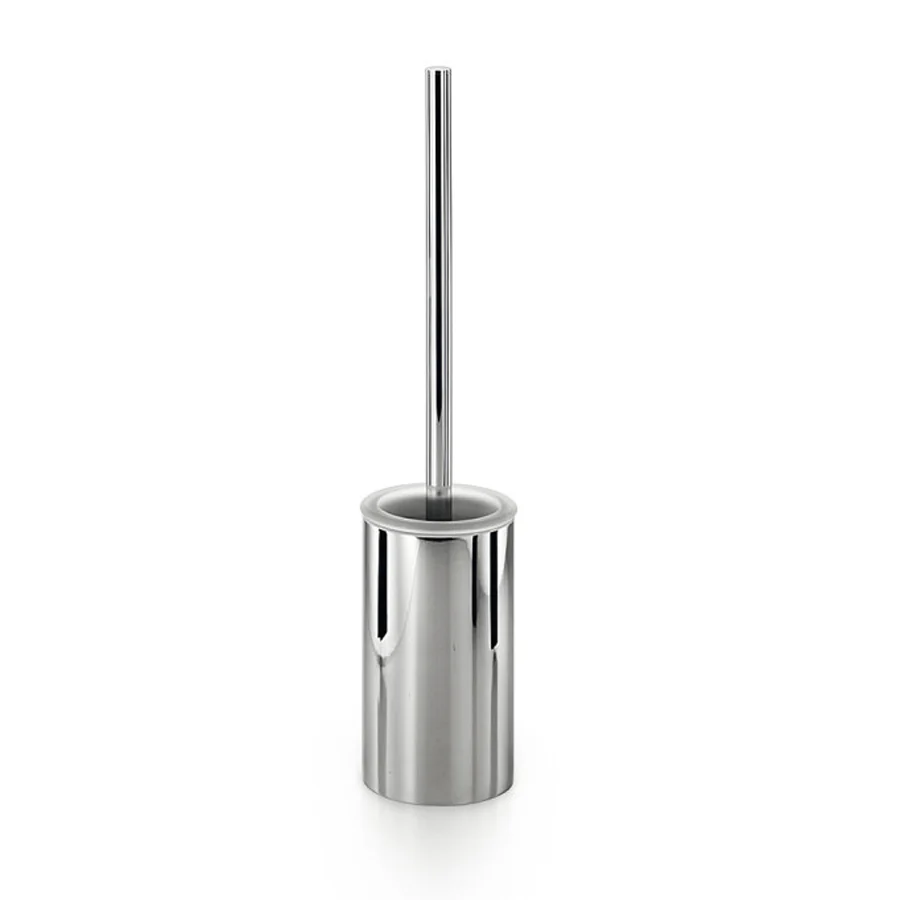 Toilet brush holder round floor brush chrome-plated messing Lineabeta Skoati