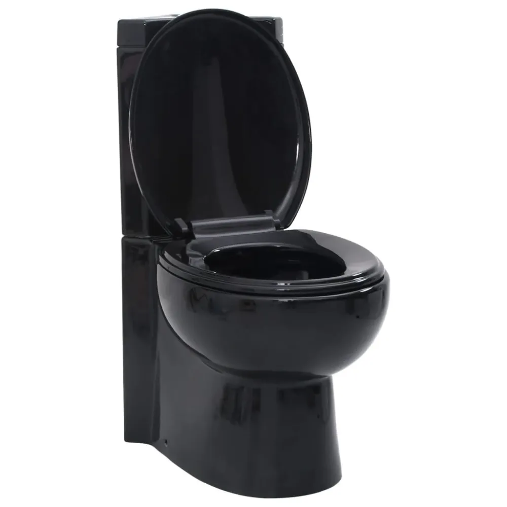 Toilet hoekmodel keramisch zwart