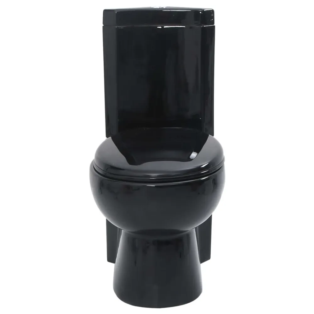 Toilet hoekmodel keramisch zwart