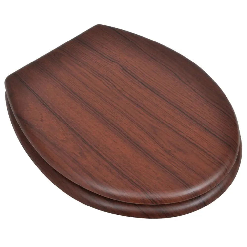 Toiletbril simpel ontwerp MDF bruin