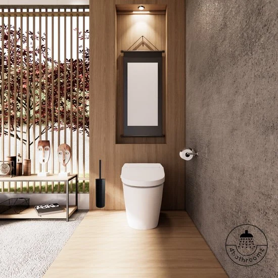 4bathroomz® Oslo Metalen Toiletborstel met wand houder