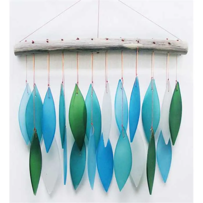 GLAS WINDBELLAADJES MARINEKLEUREN 44 CM Aquigarden