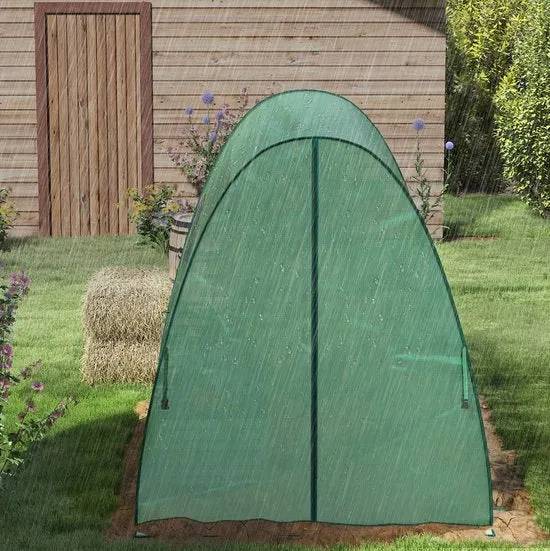 4goodz Boogvormige Foliekas met 2 Roldeuren - 180x180x200 cm - Groen