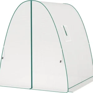 4goodz Boogvormige Foliekas met 2 Roldeuren - 180x180x200 cm - Wit