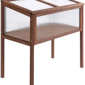 4goodz Houten Kweekkas op Poten - 50x90x93 cm - Bruin