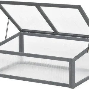 4goodz Houten Mini Kweekbak 100x65x40 cm, moestuin met Deksel