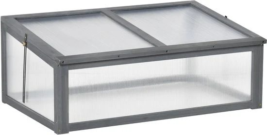 4goodz Houten Mini Kweekbak 100x65x40 cm, moestuin met Deksel