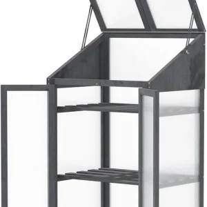4goodz Mini Kas van Hout, 70 x 50 x 120 cm, Grijs