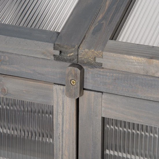 4goodz Mini Kas van Hout, 70 x 50 x 120 cm, Grijs