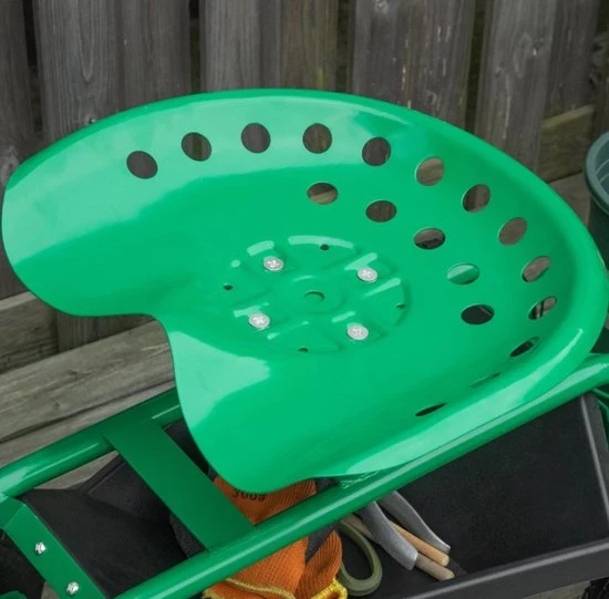 4goodz Tuinwagen met zitting, opbergmand voor tuingereedschap, verstelbare zithoogte 46-59 cm - tot 150 kg